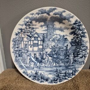 Oxford/ Blue and White Ceramic Plate